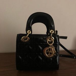 Christian Dior mini lady bag black